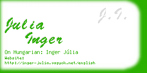 julia inger business card
